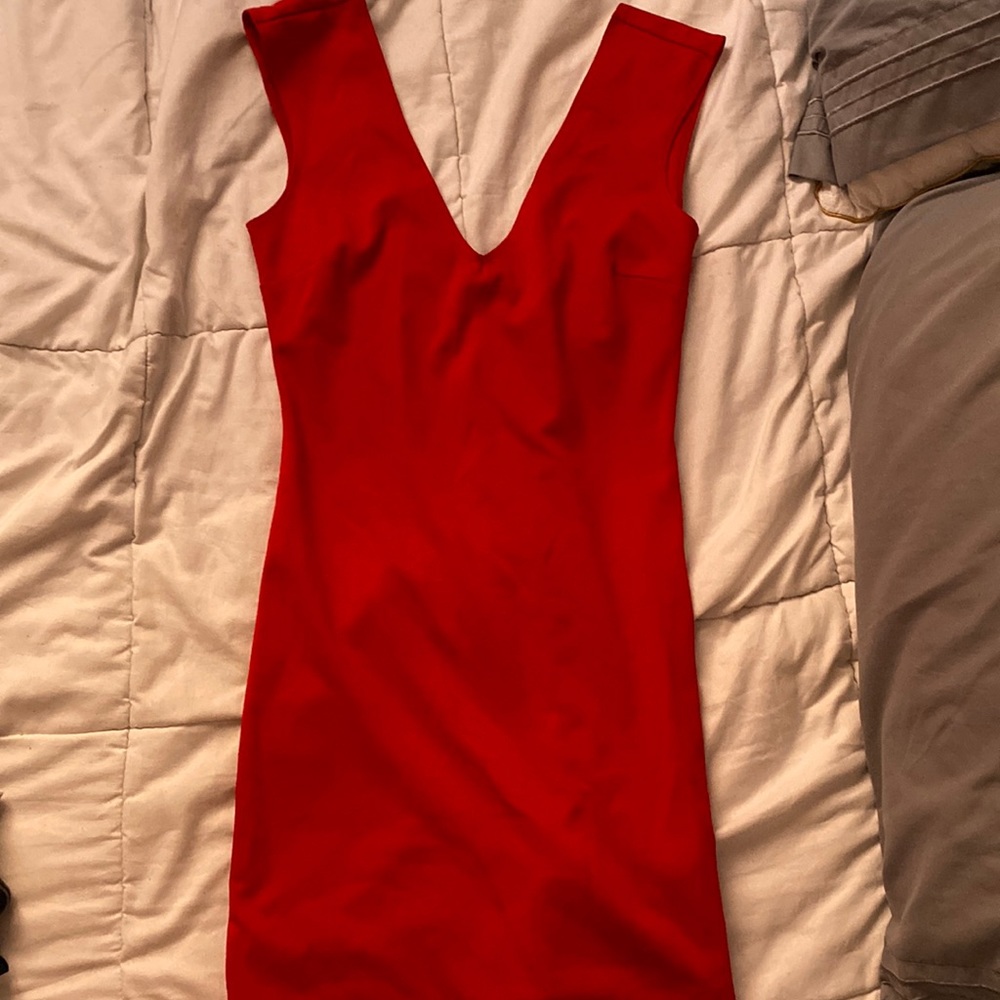 Fitted red dress. Stretchy. Mini